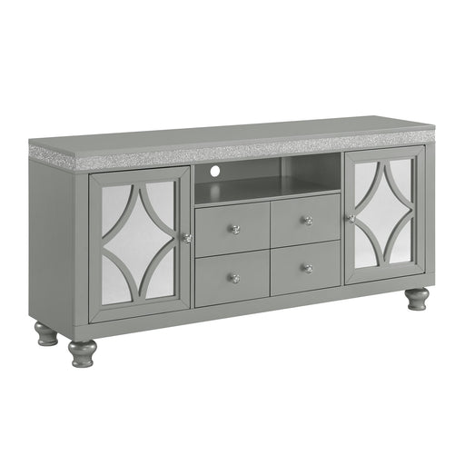 Avril 70" TV Stand in Silver - In Home Furniture (San Antonio, TX)
