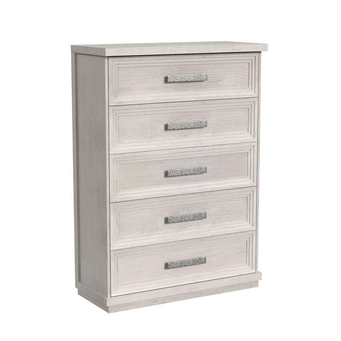 Avalanche 5-Drawer Chest in Antique White - In Home Furniture (San Antonio, TX)