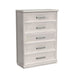 Avalanche 5-Drawer Chest in Antique White - In Home Furniture (San Antonio, TX)