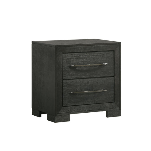 Allan 2-Drawer Nightstand in Black - In Home Furniture (San Antonio, TX)