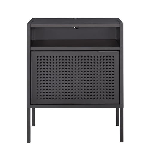 Ember Nightstand (C-1094) GREY NIGHTSTAND W/ USB - In Home Furniture (San Antonio, TX)