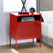 Ember Nightstand (C-1094) RED NIGHTSTAND W/ USB - In Home Furniture (San Antonio, TX)