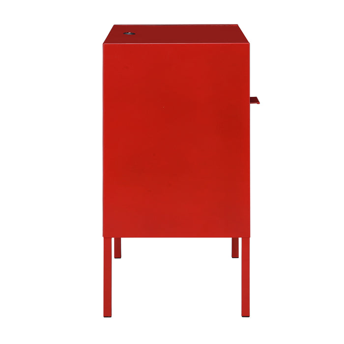 Ember Nightstand (C-1094) RED NIGHTSTAND W/ USB - In Home Furniture (San Antonio, TX)