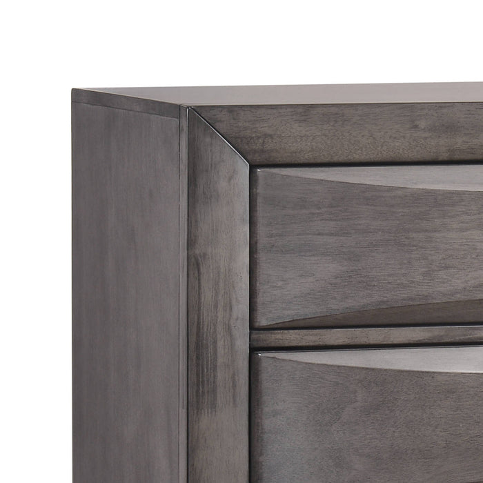 Emily Chest Grey 5Drawer (Sturdy) - In Home Furniture (San Antonio, TX)