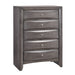 Emily Chest Grey 5Drawer (Sturdy) - In Home Furniture (San Antonio, TX)
