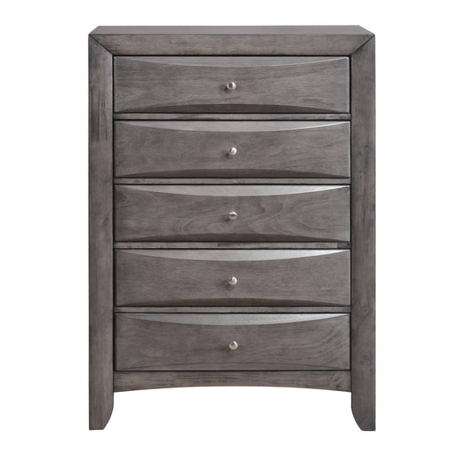 Emily Chest Grey 5Drawer (Sturdy) - In Home Furniture (San Antonio, TX)