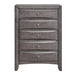 Emily Chest Grey 5Drawer (Sturdy) - In Home Furniture (San Antonio, TX)