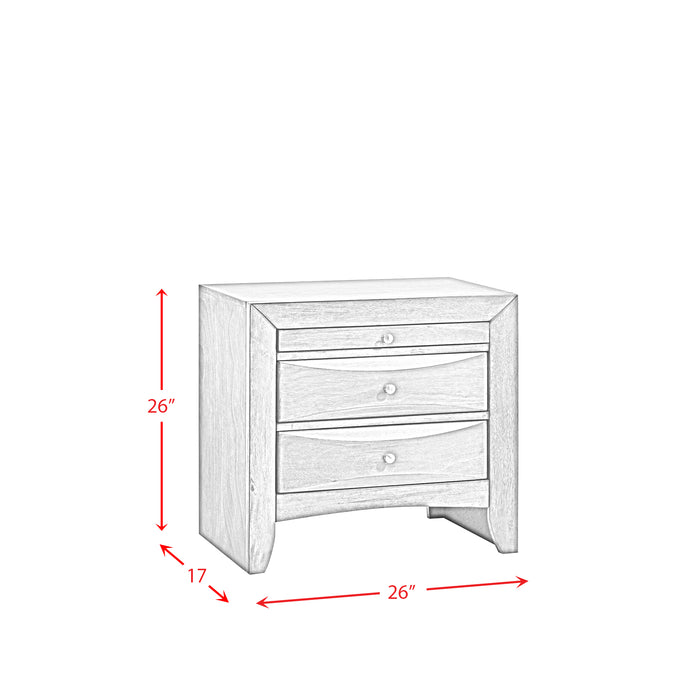 Emily Nightstand Grey - In Home Furniture (San Antonio, TX)