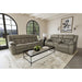 Engage Motion Loveseat with Console in Corral Grey - In Home Furniture (San Antonio, TX)