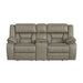 Engage Motion Loveseat with Console in Corral Grey - In Home Furniture (San Antonio, TX)