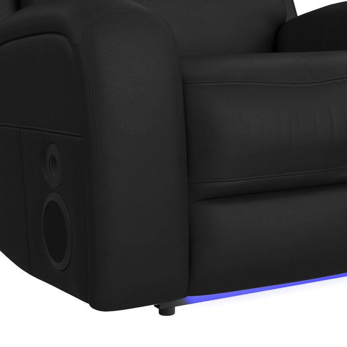 Euphora P3 Power Glider Recliner W/Heat & Massage, Music, Ipad holder W/wireless charger and USBC in Aline Black