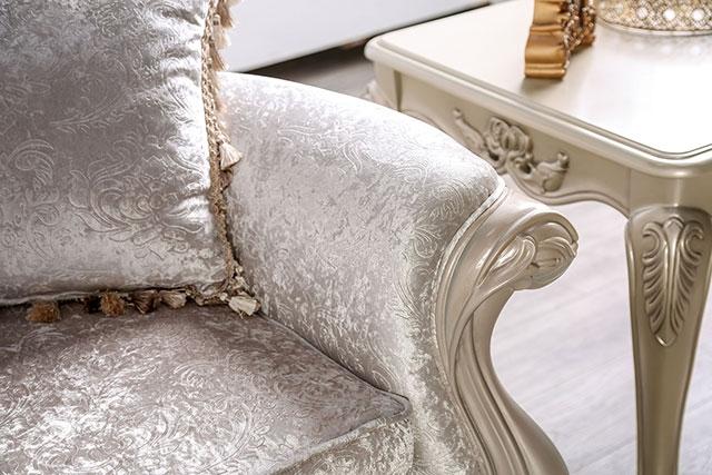 Acapulco White & Espresso Loveseat - In Home Furniture (San Antonio, TX)