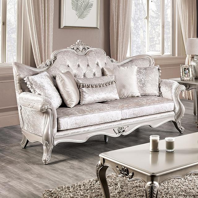 Acapulco White & Espresso Sofa - In Home Furniture (San Antonio, TX)