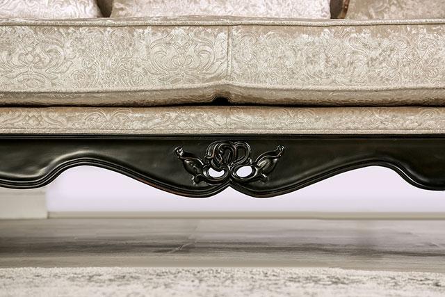 Acapulco White & Espresso Sofa - In Home Furniture (San Antonio, TX)