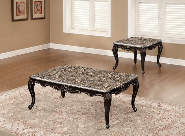 Albacete Coffee Table Walnut & Campage - In Home Furniture (San Antonio, TX)