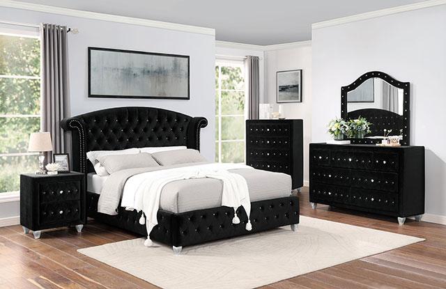 ZOHAR Mirror, Black - In Home Furniture (San Antonio, TX)
