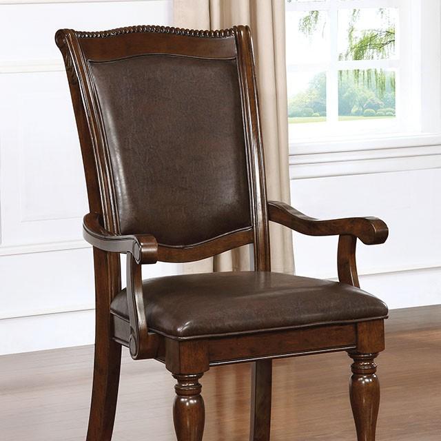 Alpena Brown Cherry/Espresso Arm Chair & Side Chair (2/CTN) - In Home Furniture (San Antonio, TX)