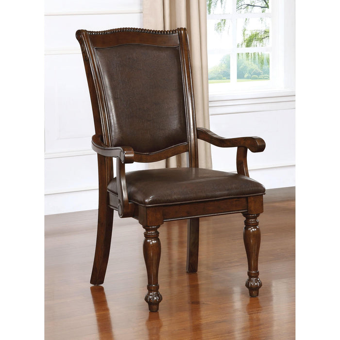 Alpena Brown Cherry/Espresso Arm Chair & Side Chair (2/CTN) - In Home Furniture (San Antonio, TX)
