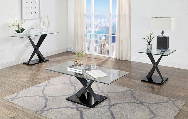 XANTHUS End Table, Black - In Home Furniture (San Antonio, TX)