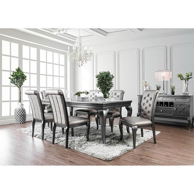 Amina Gray Dining Table - In Home Furniture (San Antonio, TX)