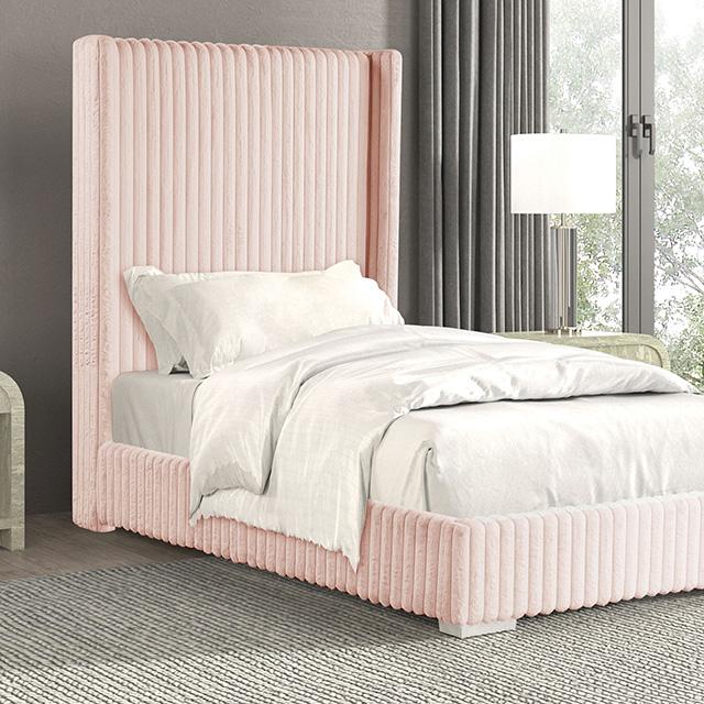 Cadwell Bed Black, Grey, Pink & White - In Home Furniture (San Antonio, TX)