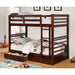 California Iv Black, Walnut, Gray, & White Twin/Twin Bunk Bed - In Home Furniture (San Antonio, TX)