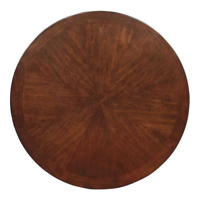 Carlisle Brown Cherry Round Dining Table - In Home Furniture (San Antonio, TX)