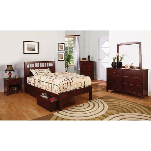 Carus Cherry Twin Bed - In Home Furniture (San Antonio, TX)