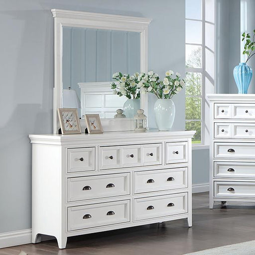 white dresser living spaces Furniture of America Castile White Dresser And Mirror