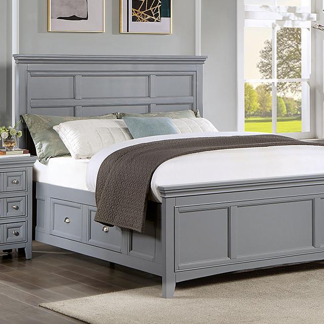 CASTLILE Queen Bed, Gray - In Home Furniture (San Antonio, TX)
