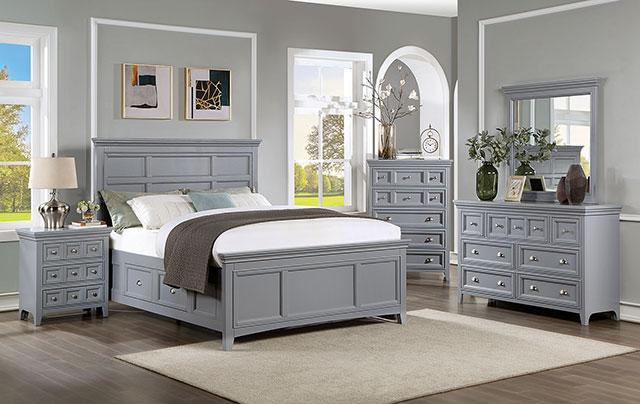 CASTLILE Queen Bed, Gray - In Home Furniture (San Antonio, TX)