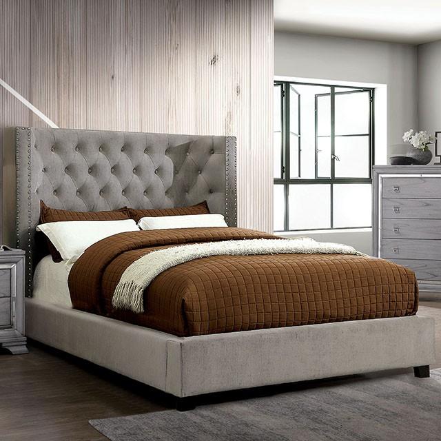 Cayla Bed Silver & Grey - In Home Furniture (San Antonio, TX)