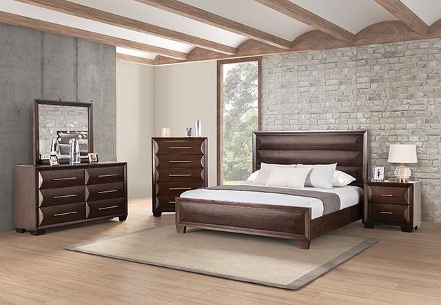 Chemnitz Bed Espresso & White - In Home Furniture (San Antonio, TX)