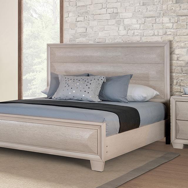 Chemnitz Bed Espresso & White - In Home Furniture (San Antonio, TX)