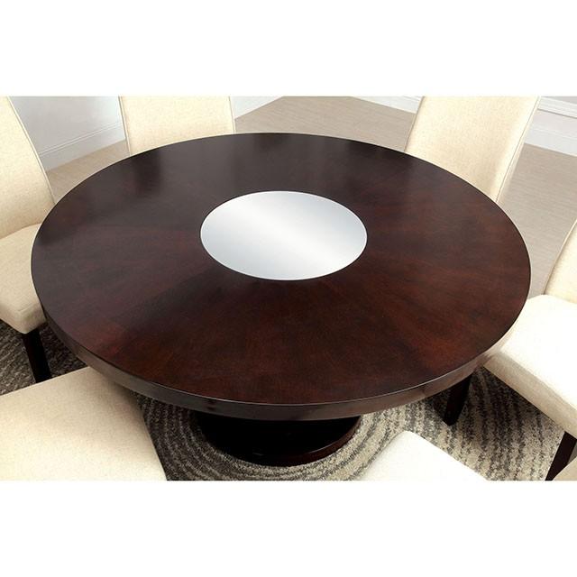 Cimma Espresso Round Dining Table - In Home Furniture (San Antonio, TX)