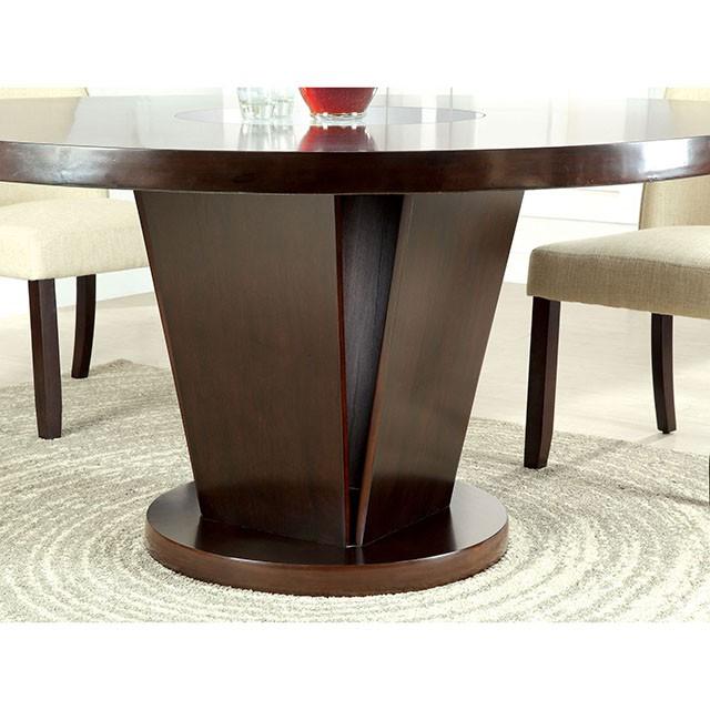 Cimma Espresso Round Dining Table - In Home Furniture (San Antonio, TX)