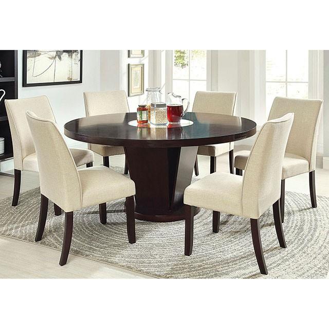 Cimma Espresso Round Dining Table - In Home Furniture (San Antonio, TX)