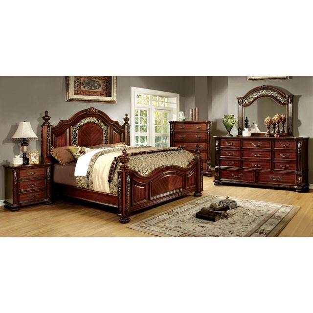 ARTHUR Brown Cherry Night Stand - In Home Furniture (San Antonio, TX)