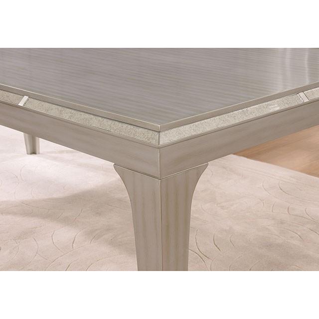 DIOCLES Silver/Gray Dining Table - In Home Furniture (San Antonio, TX)