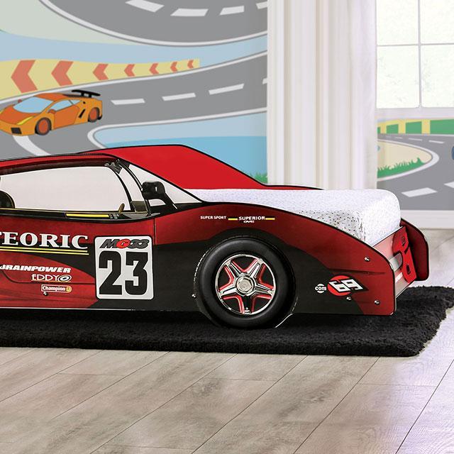 DUSTRACK Twin Bed, Blue & Red - In Home Furniture (San Antonio, TX)