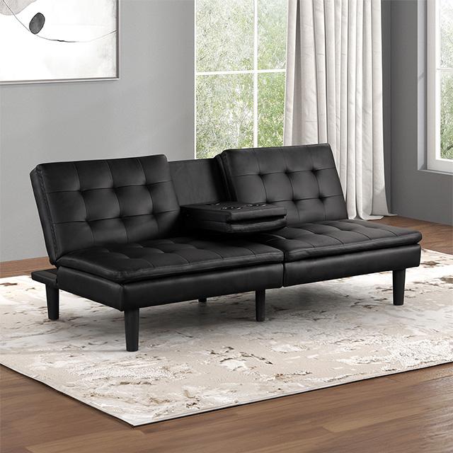 Eidsberg Futon Sofa Bed Orange, Grey, Brown, & Black - In Home Furniture (San Antonio, TX)