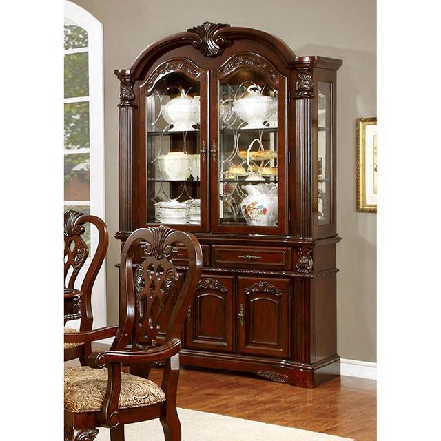 ELANA Brown Cherry Dining Table w/ 18" Butterfly Leaf - In Home Furniture (San Antonio, TX)