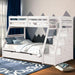 Ellington Twin/Full Bunk Bed White & Espresso - In Home Furniture (San Antonio, TX)