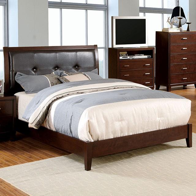 Enrico Bed Brown, Grey, & Black - In Home Furniture (San Antonio, TX)