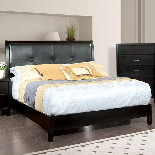 Enrico Full Queen Bed Brown, Black, & Cherry - In Home Furniture (San Antonio, TX)