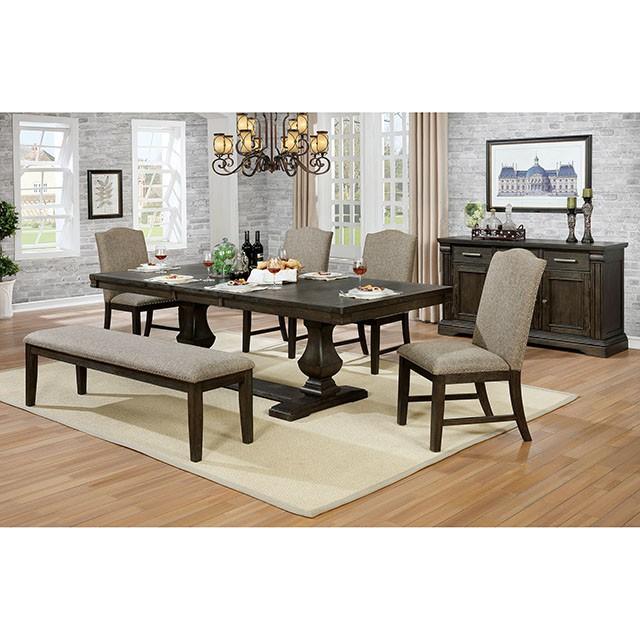 Faulk Dining Table Set with Bench - In Home Furniture (San Antonio, TX)