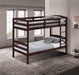 Finsbury Twin Twin Bunk Bed Espresso, Grey & White - In Home Furniture (San Antonio, TX)