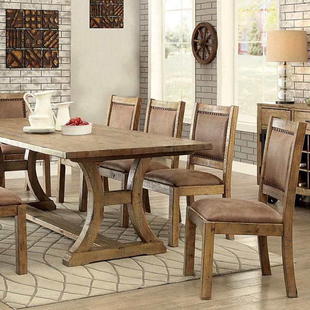 GIANNA Rustic Pine 96" Dining Table - In Home Furniture (San Antonio, TX)
