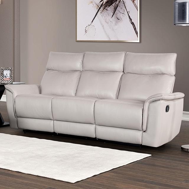 Bienne Sofa Manual Recliner White & Black