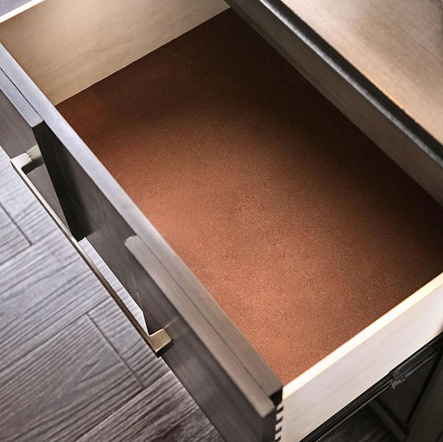 Berenice Espresso Night Stand White, Gray, & Espresso - In Home Furniture (San Antonio, TX)